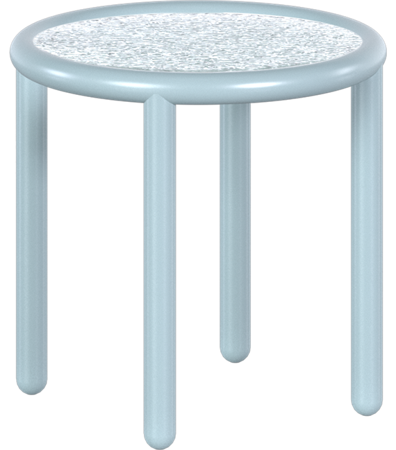 Ice Blue Helix Side Table